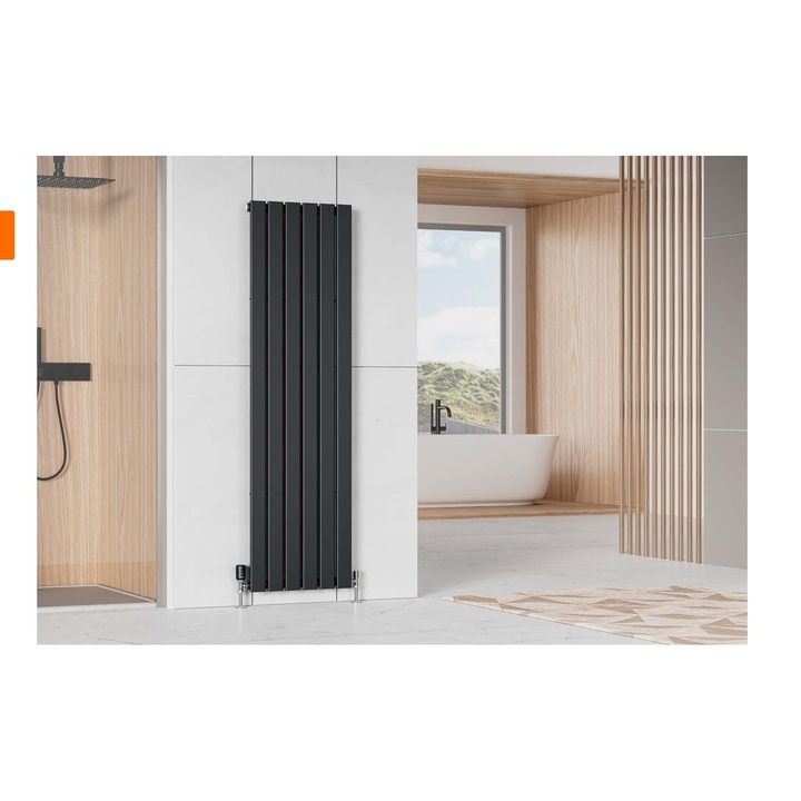 Calorifer Otel Vertical Mega Negru 1800 x 425 mm