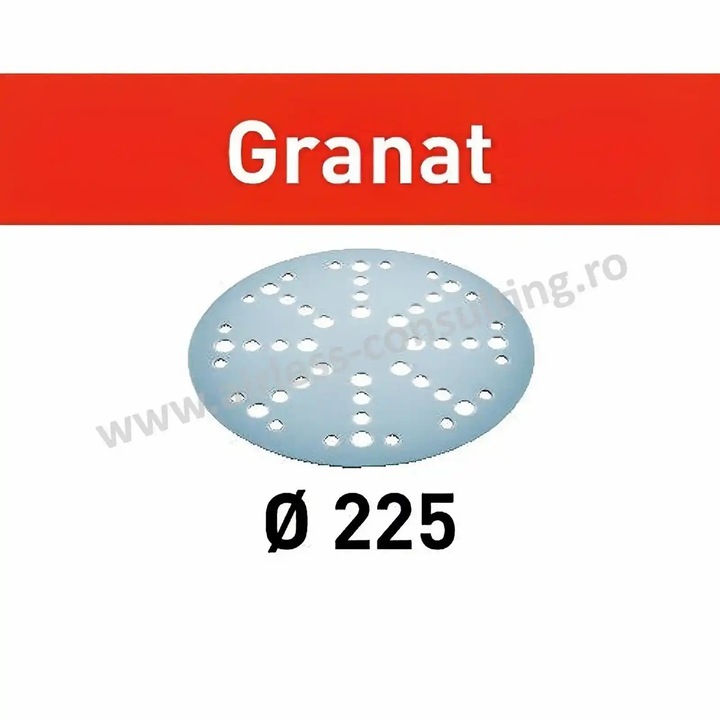Диск за шлайфане, P60, Festool, Granat D225, 48 дупки