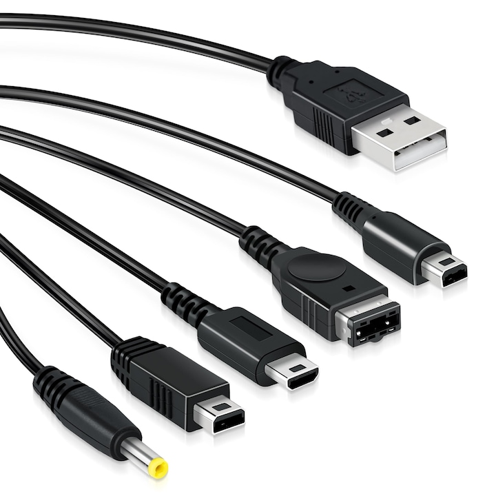 Usb 3ds Controller Cablu De Incarcare Usb Mcbazel 5 In 1 Pentru Nintendo Ds Lite/Nds/New ...