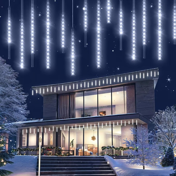 Instalație luminoasă de Crăciun Monzana, LED, alb rece, 6.60 m, efect de turturi, interior/exterior