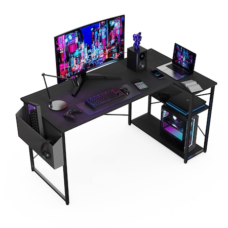 Birou Computer Birou In Forma De L Bexevue – Birou De Gaming 120X70 Cm Cu ...