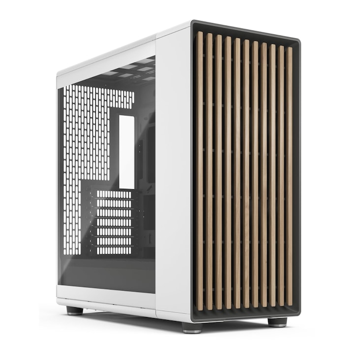 PC ház Fractal Design North XL (RC) krétfehér fordított alaplap támogatással - 3 db 140 mm-es ventilátorral - USB Type-C - ATX Full Tower ház