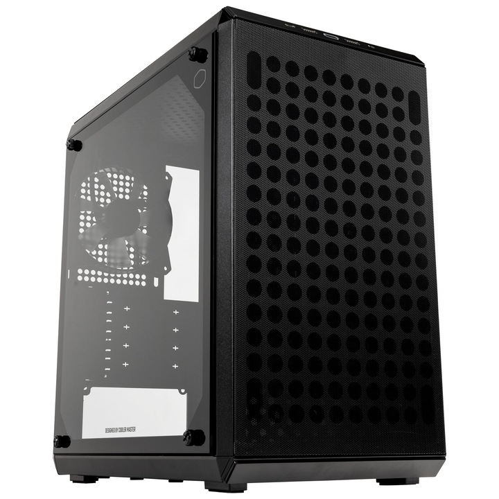 Cooler Master Masterbox Q300L V2 – Matx Mini-Tower Ház, 1 Előre Telepített 120 Mm-es Hátsó Ventilátor, Edzett Üveg Panel, Tiszta Kábelvezetés, Több Hűtési Lehetőség És Usb 3.2 Gen 2X2 Type-C 20 Gb/S