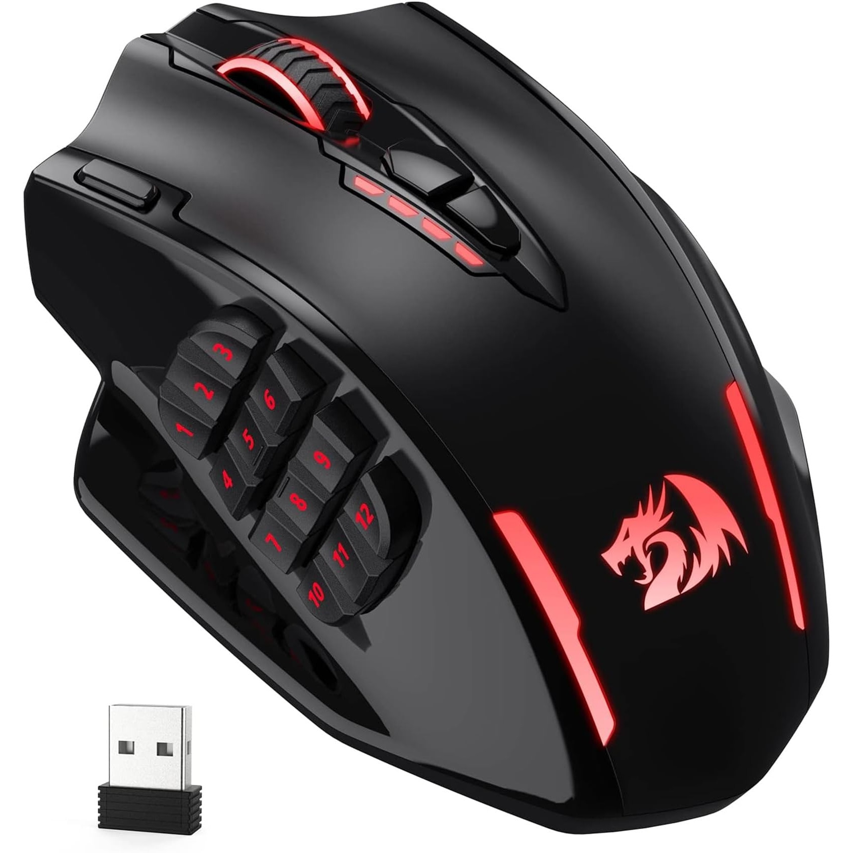 ⭐️M9134A⭐️Mouse Pro i5-9400 Mouse Gaming Redragon M913 Impact Elite, Wireless, 16000 DPI, 20