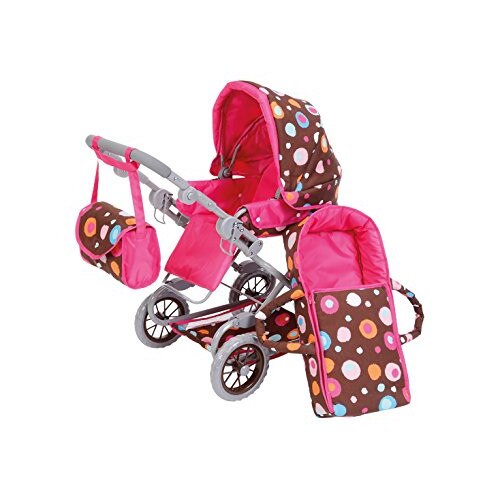 Carucior 2 in 1 pentru papusi Salsa Brown Splash