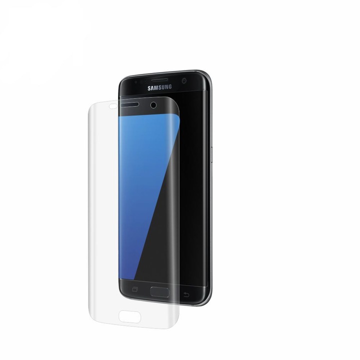 Smart Protection Samsung S7 Edge képernyőfólia kompatibilis az S View Cover tokkal, teljes képernyő védelem + Smart Spray®, Smart Squeegee® és mikroszálas