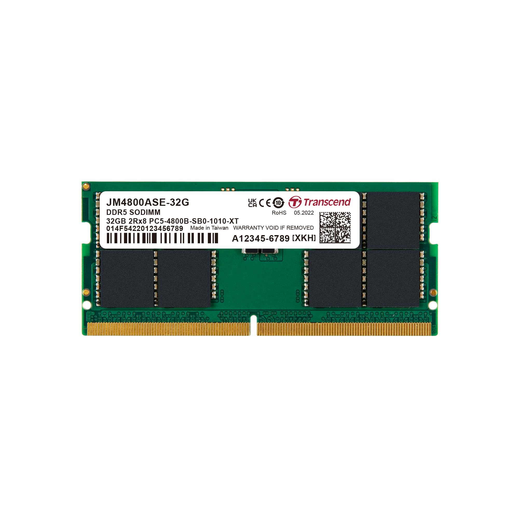 メモリー Transcend DDR5 4800 32GB Modul De Memorie Transcend So-Dimm 32Gb Ddr5 4800Mhz - Jm4800Ase