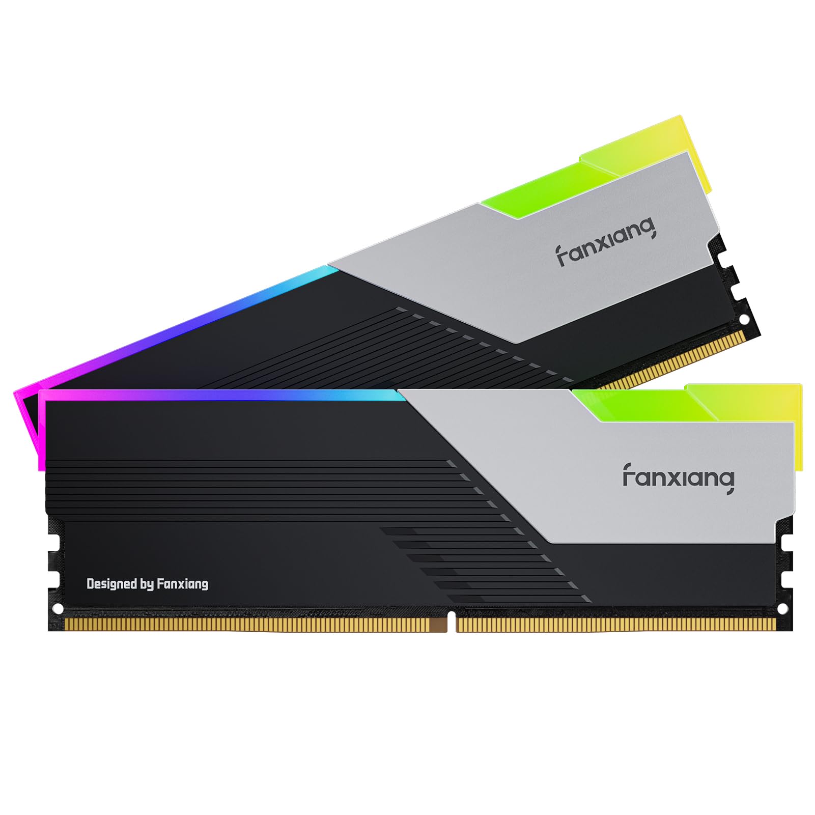 Kit Memorie RAM Fanxiang RGB DDR5 32GB (2x16GB) 6400MT/s Gri