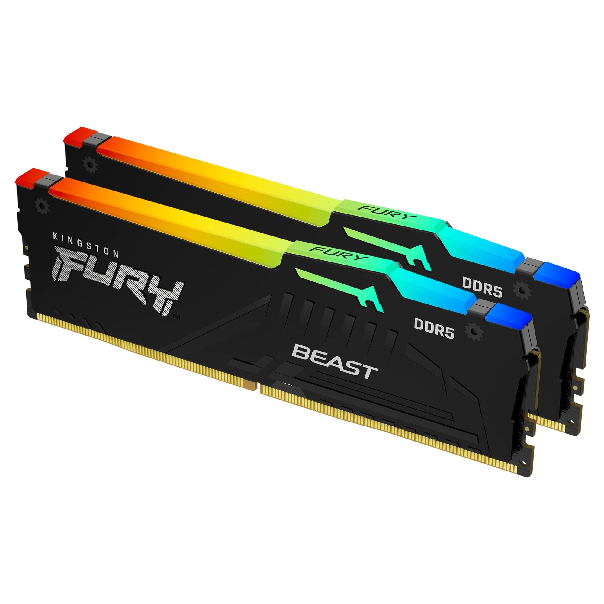 Kit Memorie Gaming Kingston Fury Beast Black RGB, 64GB (2x32GB