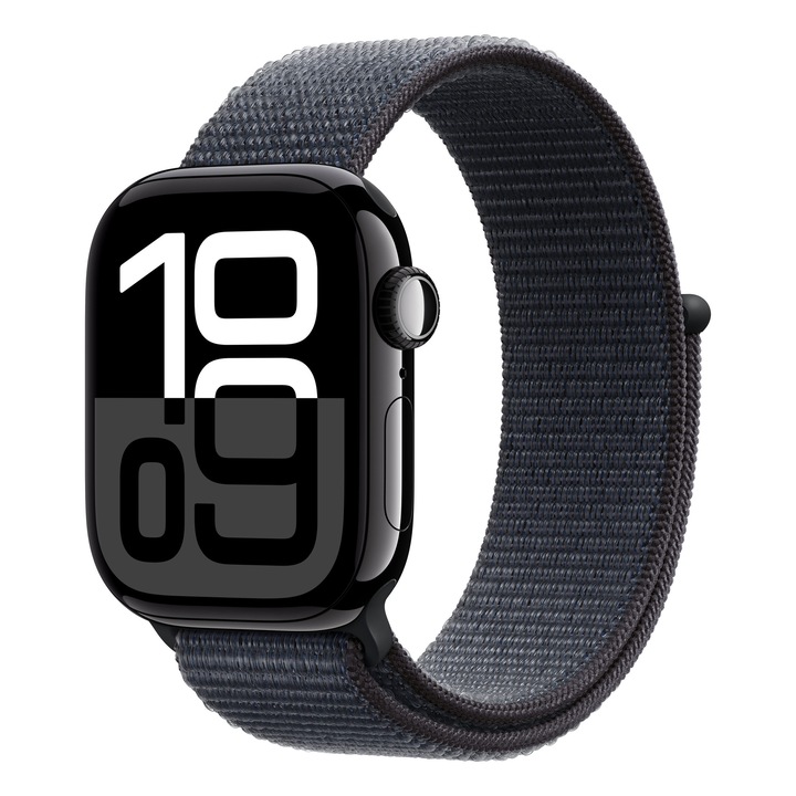 Смарт часовник Apple Watch Series 10, OLED, 374x446 px, 4G, Wi-Fi, GPS, черен, 42 см