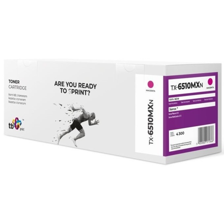 Tonerlézer nyomtató TB Print TX-6510MXN, kompatibilis XEROX 6510/6515, 100% új, magenta