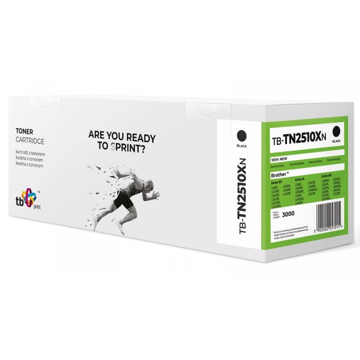 TB Print TN2510XL lézernyomtató toner, fekete, 100% új