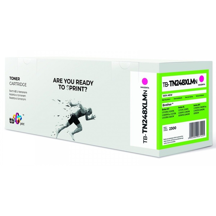 Toner за лазерен принтер TB Print TN248XLM, магента, 100% нов