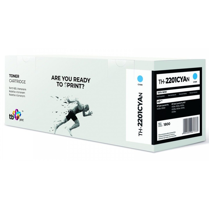 Тонер за лазерен принтер TB Print, модел TH-2201CYAN, циан, 100% нов