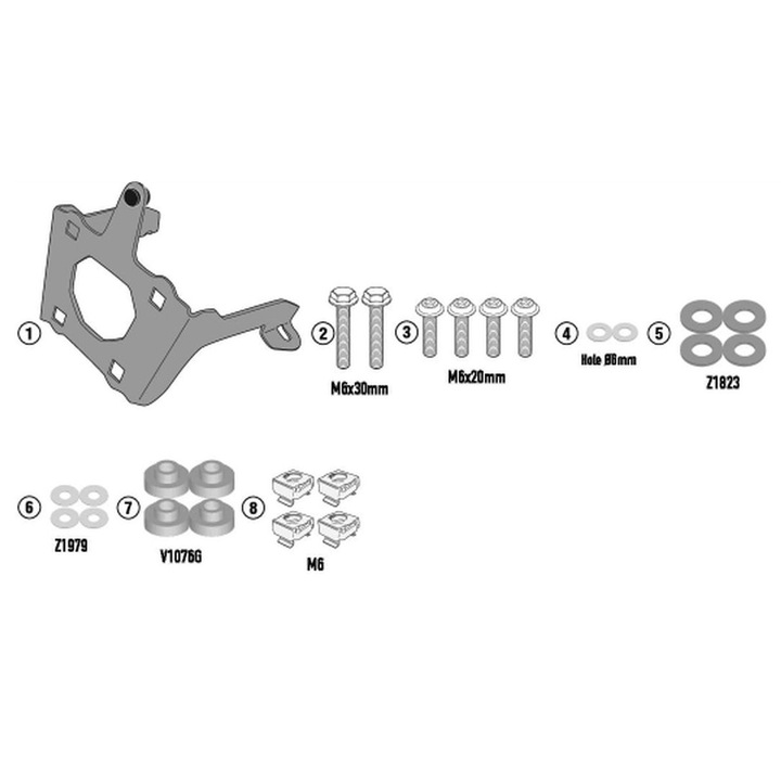 Accesorii Moto Kappa Mocowanie Szyby 1173SK CF Moto CL 700X 21-24