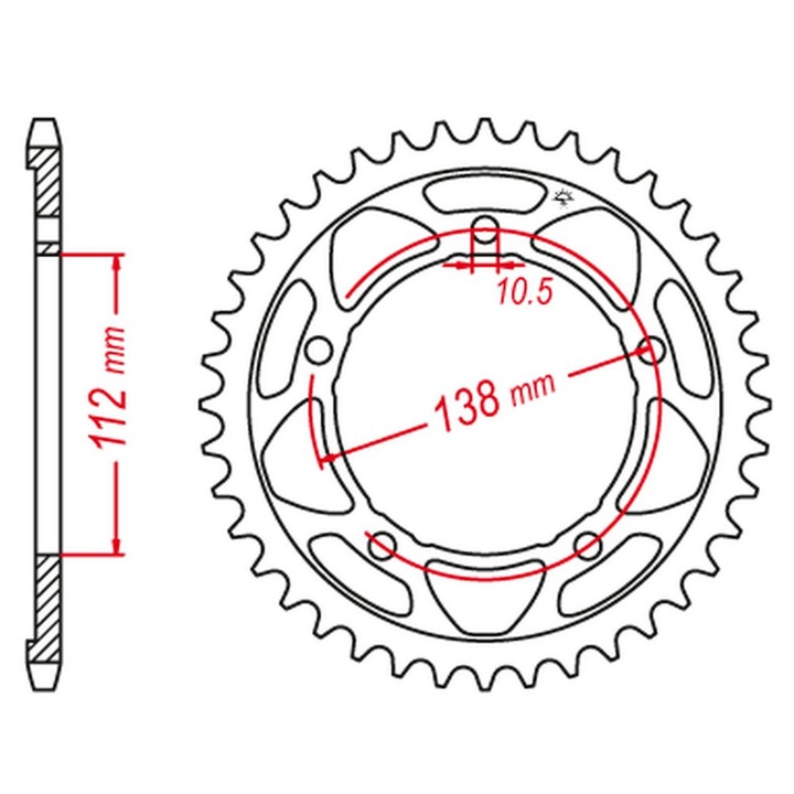 JT ZEBATKI Zabrea spate 4684 45 pentru Yamaha MT-09 '21-'24, Tracer 9 / 9 GT '21-'24, XSR900 '22-'24