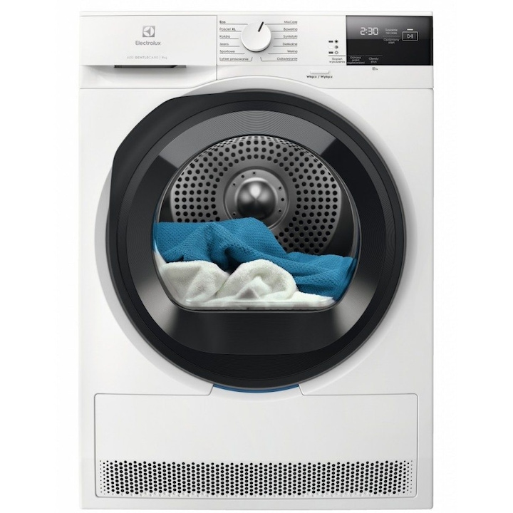Uscator de rufe Electrolux EW6D295GP, tehnologie GentleCare, MixCare, SensiCare, alb, 600W