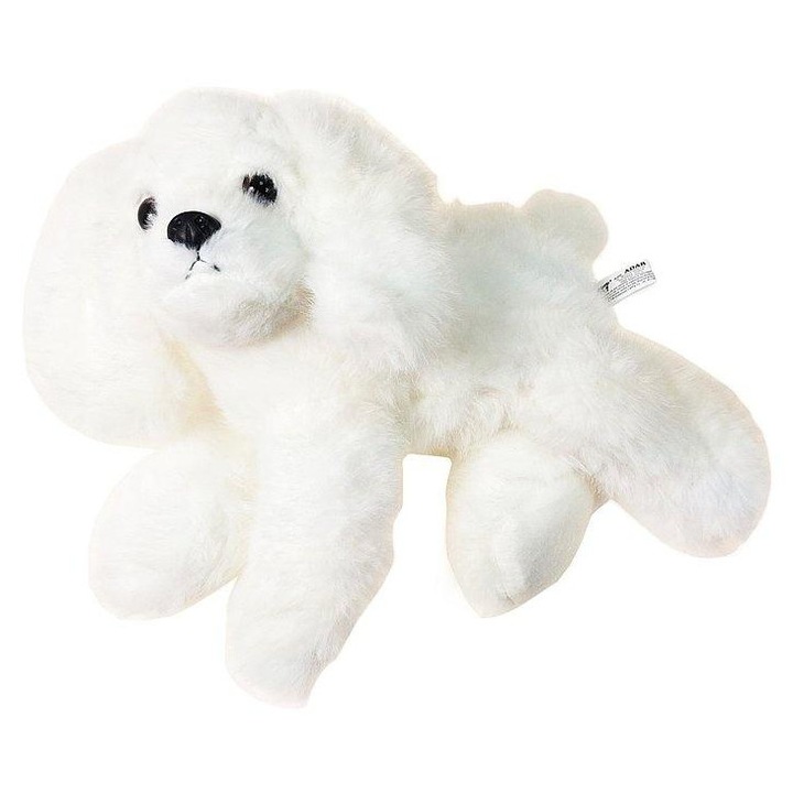 Jucarie de plus, ADAR, caine alb, 25x24cm