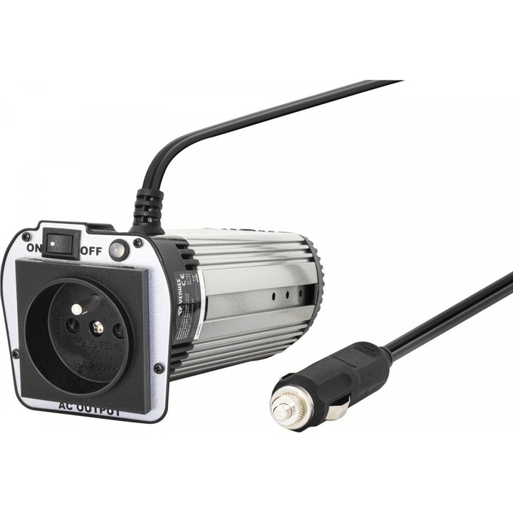 Invertoare auto YENKEE 12V/240V, 140W continuu, 280W maxim, 134x57x68mm