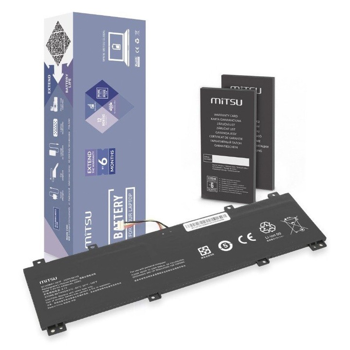 MITSU NC140BW1-2S1P 4400 mAh 7.6V laptop akkumulátor, Lenovo IdeaPad 100S-14IBR