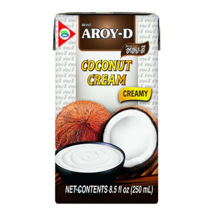 Crema de cocos UHT 21%, AROY-D, 250ml, vegana, fara conservanti