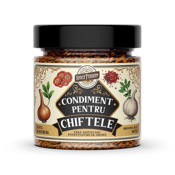Condiment pentru Chiftele, SpiceFusion, 60 grame, 100% Natural, mix artizanal