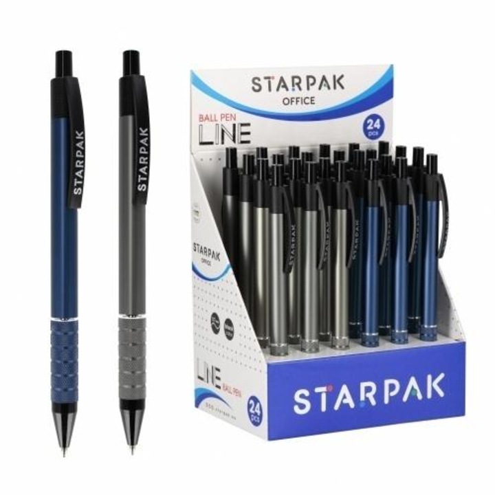 Starpak tollkészlet 24 db, fekete tinta, 0,7 mm