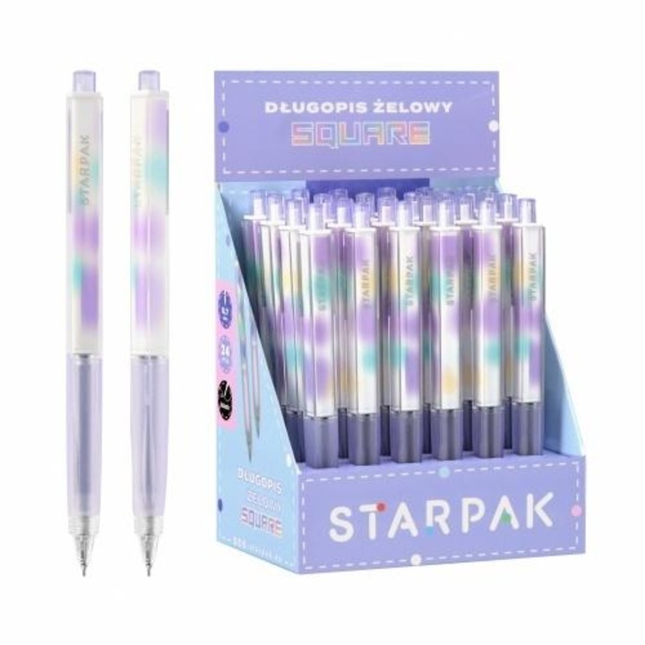 Pixuri Starpak, set 24 buc, design modern, culoare argintie-neagra, grosime linie 0,7mm, 14cm