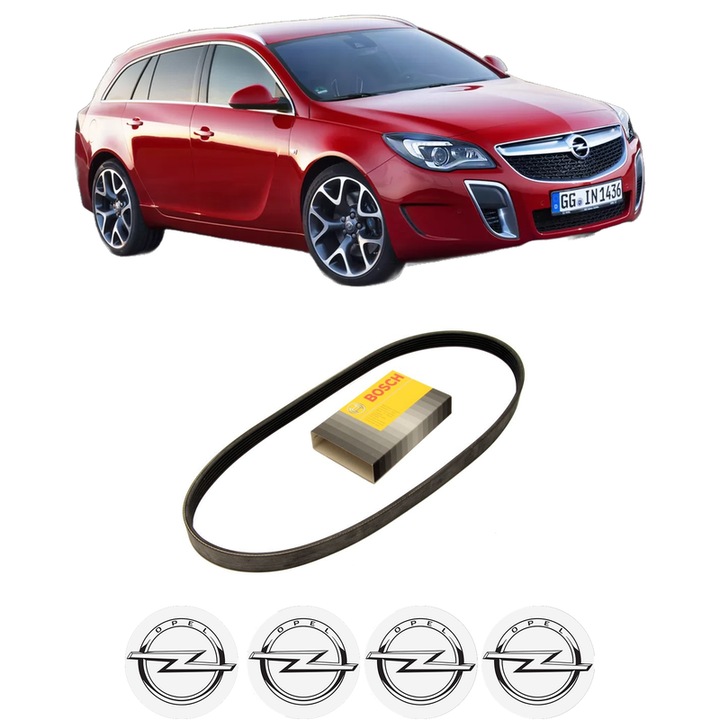 Curea transmisie accesorii OPEL INSIGNIA A Country Tourer (G09) 2.0 CDTi (47) din 2012-2017, auto, Bosch, 4x Stickere auto cu OPEL