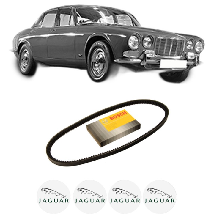 Curea transmisie accesorii JAGUAR XJ 6 4.2 din 1975-1979, auto, Bosch, 4x Stickere auto cu JAGUAR