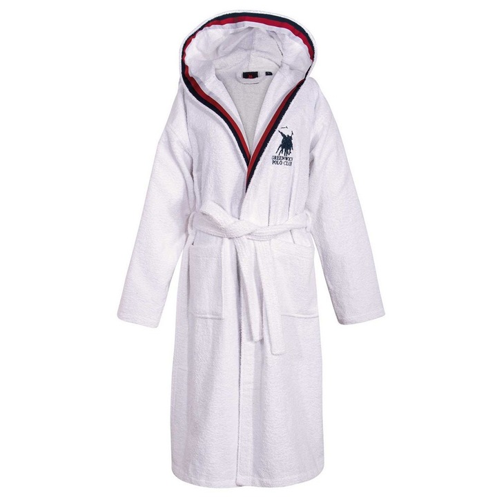 Halate baie set 3062 Greenwich Polo Club, alb, 100% bumbac, dimensiuni S-XXL