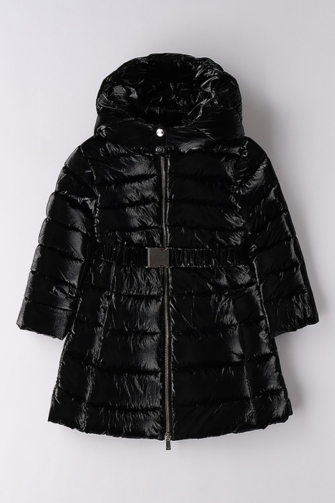 Sarabanda, Geaca lunga cu vatelina si o curea in talie, Negru