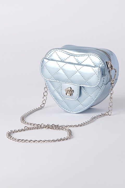 Sarabanda, Szív alakú táska láncpánttal, Világoskék