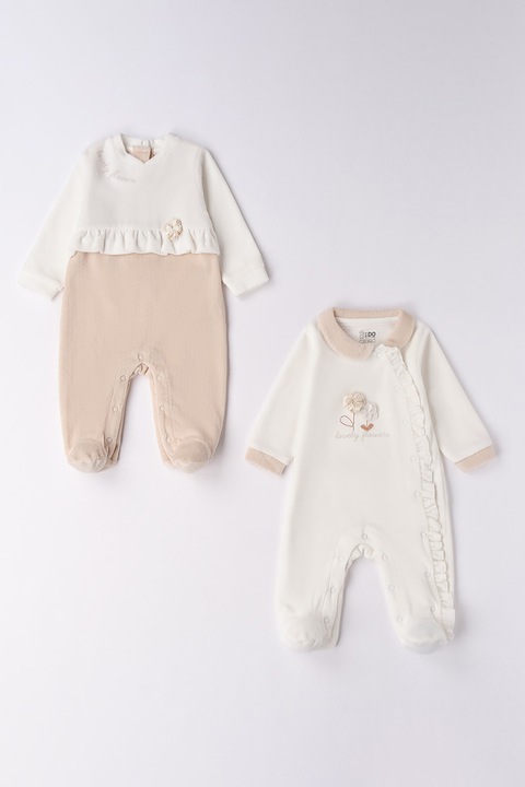 IDO, Гащеризон тип ританки с памук - 2 чифта, Слонова кост/Бежов