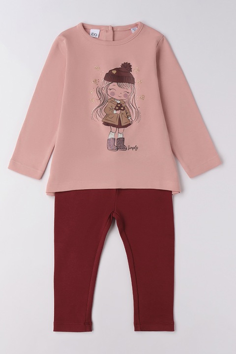 IDO, Блуза и панталон, Бордо/Прашно розово