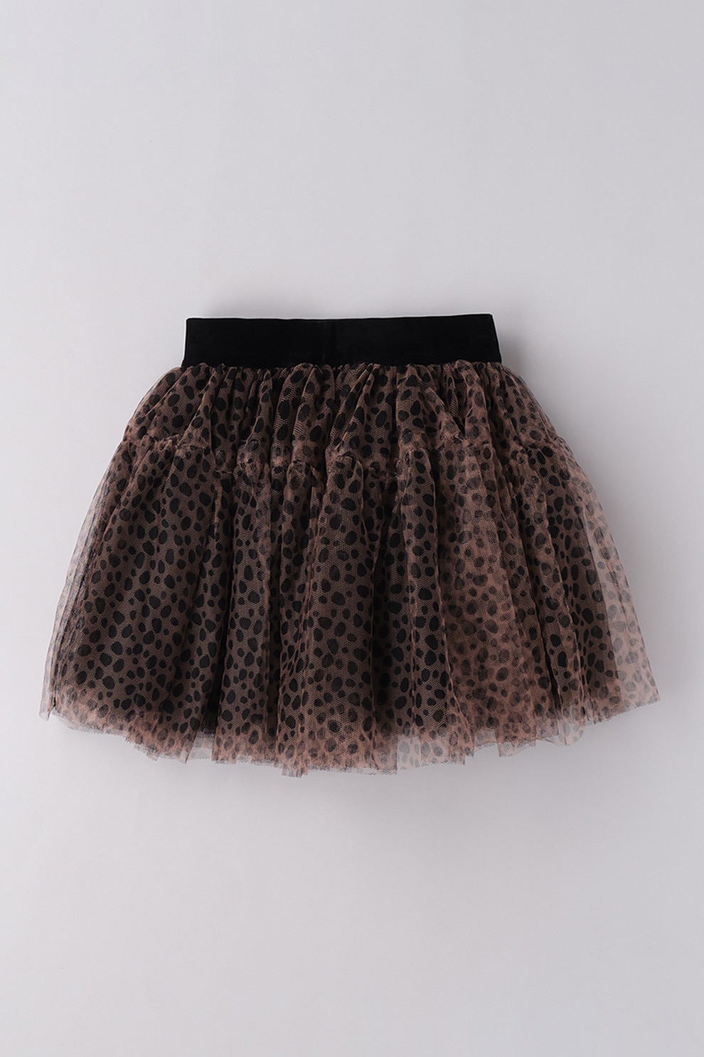 IDO, Fusta evazata cu tul, Maro inchis, 122 CM