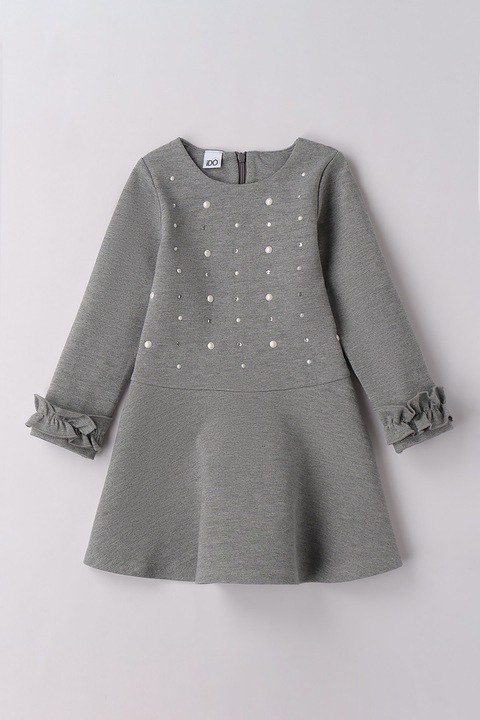 IDO, A-vonalú ruha strasszkövekkel díszítve, Szürke