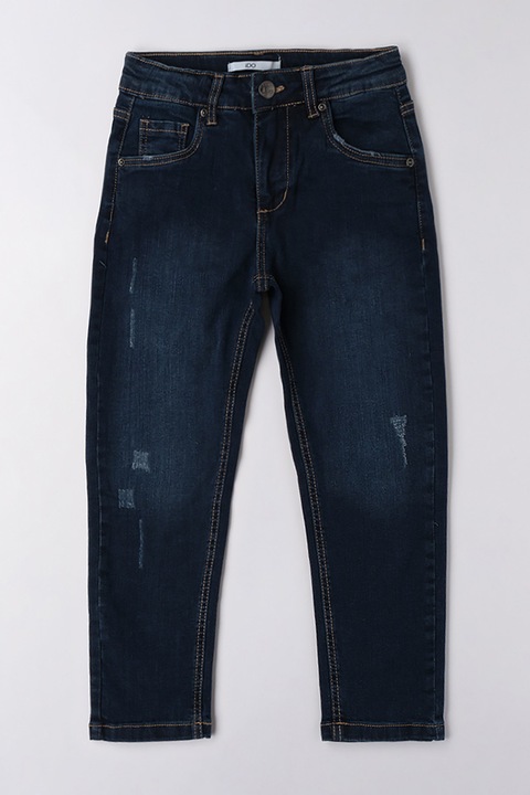 IDO, Szűkülő szárú mosott hatású farmernadrág, Tengerészkék