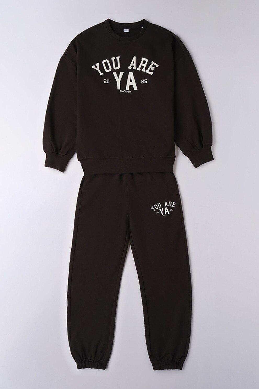 IDO, Set de hanorac si pantaloni de trening - 2 piese, Negru, 164 CM