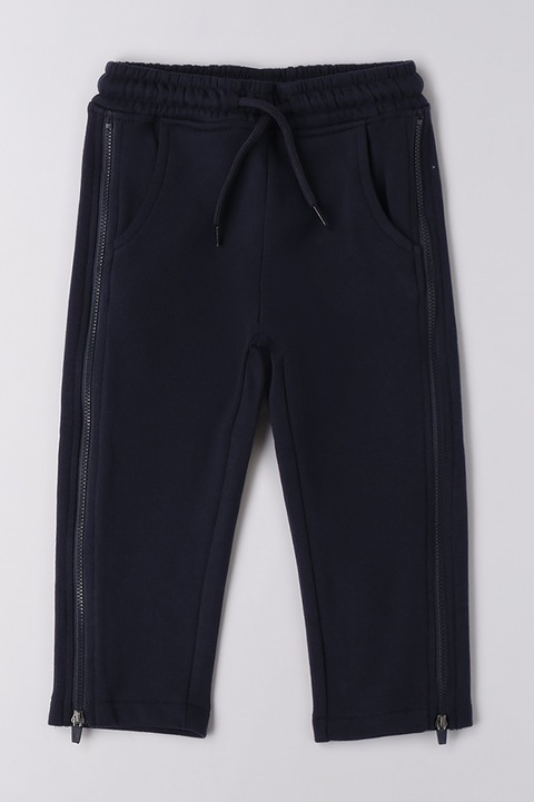 IDO, Húzózsinóros pamuttartalmú szabadidőnadrág, Sötétkék