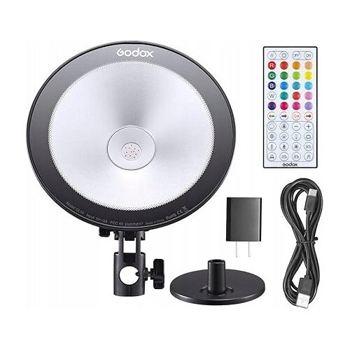 Lampa LED Godox CL10 RGB, 39 efecte, control wireless, set complet ...