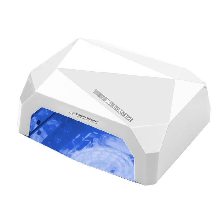 Lampa UV pentru unghii Esperanza, 36W, 12 x Led, temporizator, Alb
