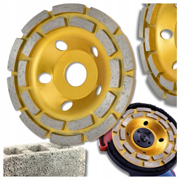 Disc de slefuit beton, 125 mm, 20 segmente, 6 mm inaltime, multicolor