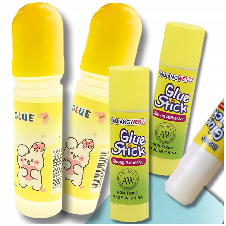 Set 2x Lipici stick 8g + 2x Lipici Gel, Amos, incolor, 15mm