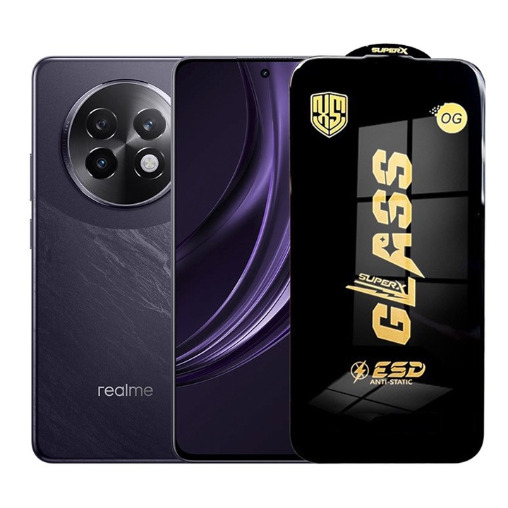 2 darabos készlet, Evolium edzett üvegfólia Realme 13 Plus-hoz, átlátszó
