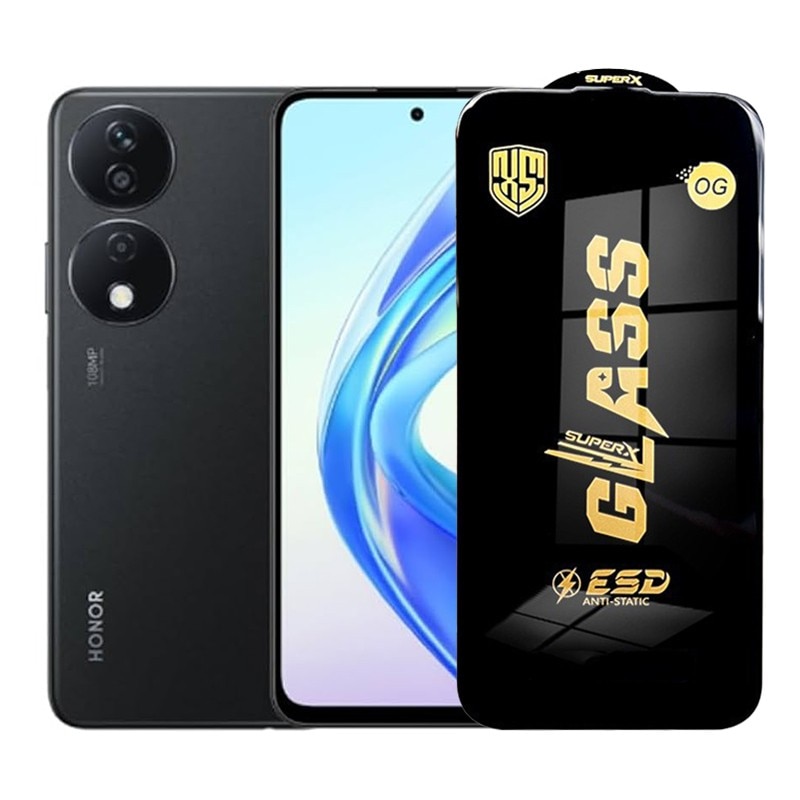 Folie de Protectie pentru Honor X7b, Flippy, Sticla Securizata ESD, Margini Negre, Rezistenta la Zgirieturi, Antistatica, 0.35 mm, Transparenta