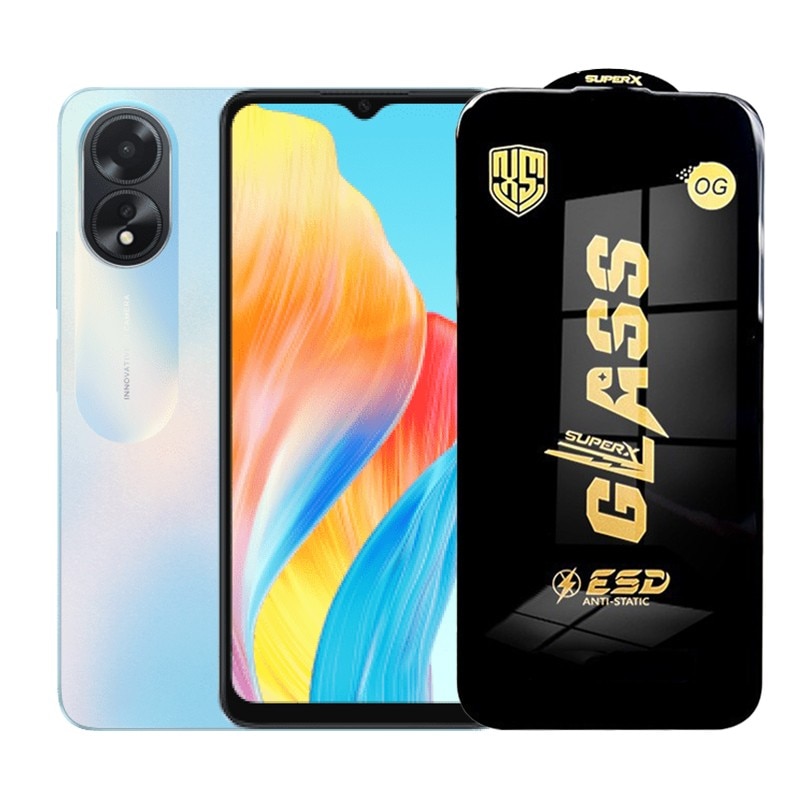 Folie de Protectie pentru Oppo A18, Flippy, Sticla Securizata ESD, Margini Negre, Rezistenta la Zgirieturi, Antistatica, 0.35 mm, Transparenta