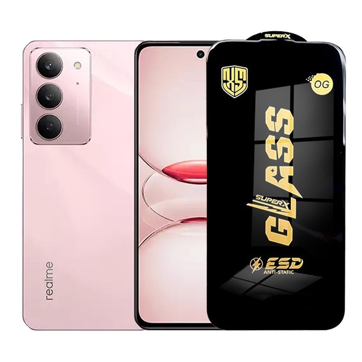 2 darabos szett, Evolium edzett üvegfólia Realme C75x-hez, átlátszó