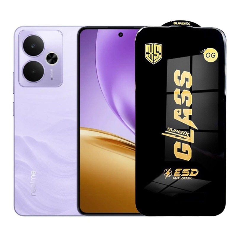 Folie de Protectie pentru Realme 14T, Flippy, Sticla Securizata ESD, Margini Negre, Rezistenta la Zgirieturi, Antistatica, 0.35 mm, Transparenta