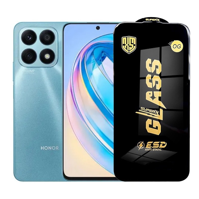 Folie de Protectie pentru Honor X8a, Flippy, Sticla Securizata ESD, Margini Negre, Rezistenta la Zgirieturi, Antistatica, 0.35 mm, Transparenta